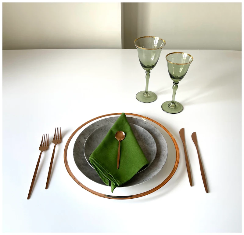 Салфетка из смесового льна, Монстера деликатесная