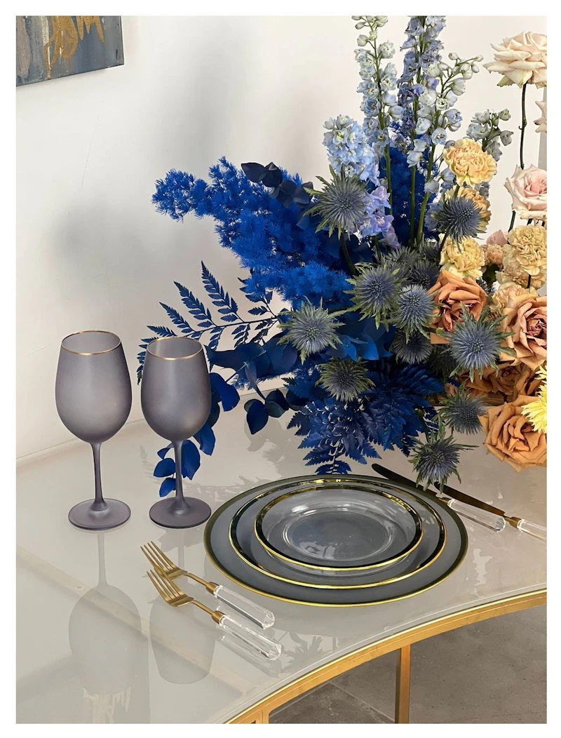 Сервировочная тарелка Лоллипоп Серый дымок матовая