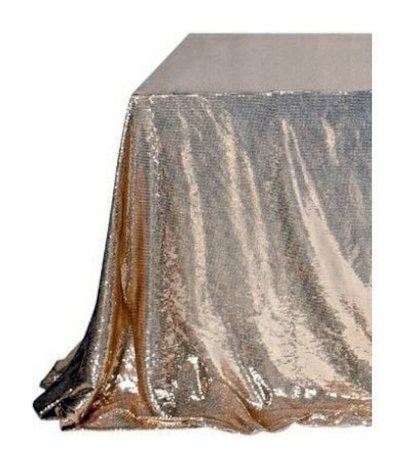 Скатерть с пайетками, прямоугольная, шампань