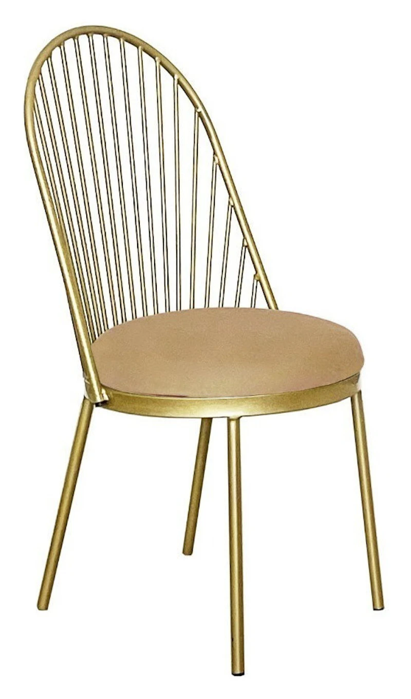 Стул Ле Солей, велюр, персиковый