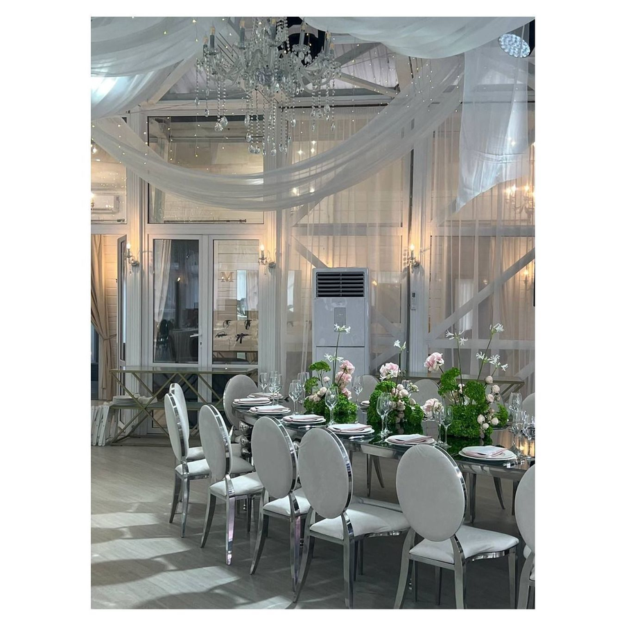 Стол Овал Серебро-400 (темное зеркало) - Фото миниатюра 5