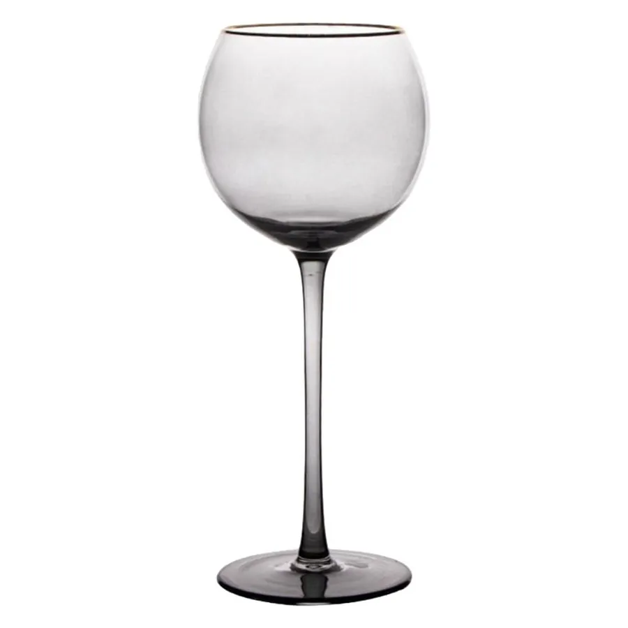 Бокал Сирен С дымчатый с золотой каймой - Фото миниатюра 1