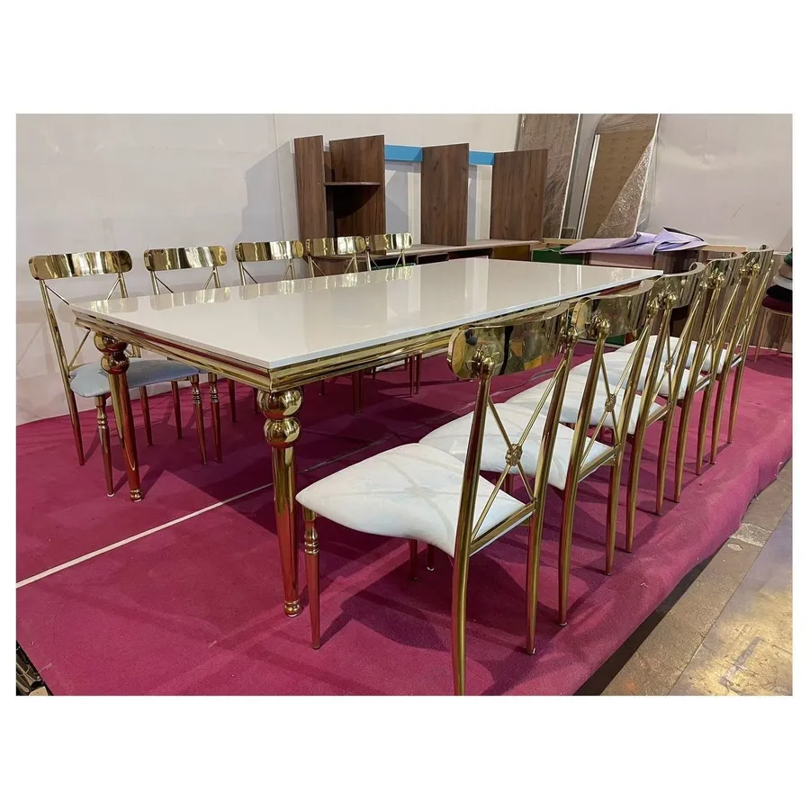 Прямоугольный стол Ректангл Золото-240, темное зеркало - Фото миниатюра 5