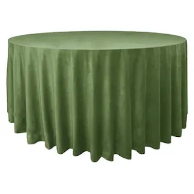 Скатерть велюр, круглая, матча