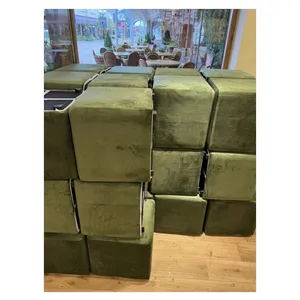 Пуф квадратный Точка, велюр, Матча - Фото 2