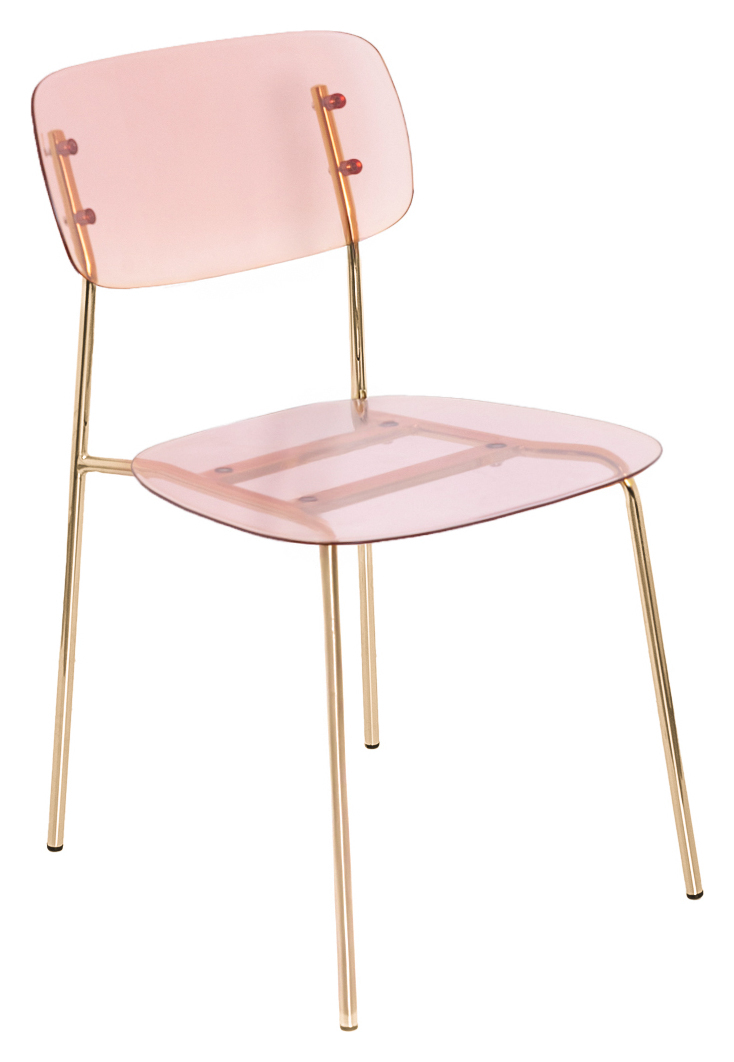 Стул Призм Золото, Розовые очки