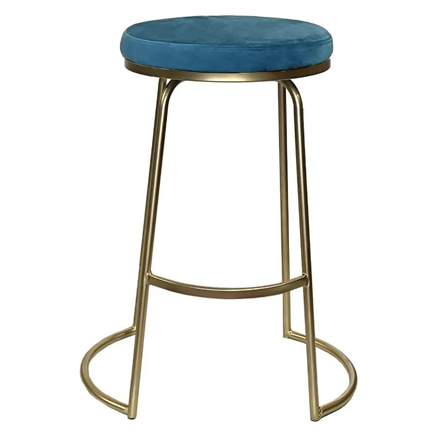 Стул барный Модерн Сэддл Морская волна (любой оттенок каркаса) - Фото миниатюра 1