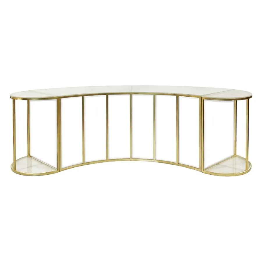 Стол-президиум Наутилус Серпент Хафмун с матовым стеклом - Фото миниатюра 1