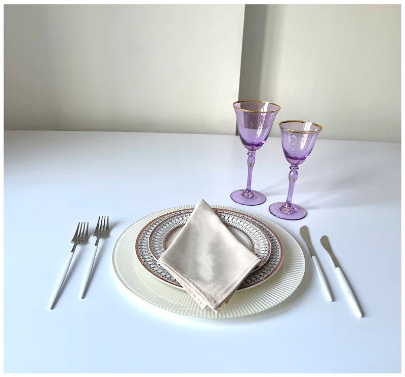 Салфетка из смесового льна, Хризантема Авиньон