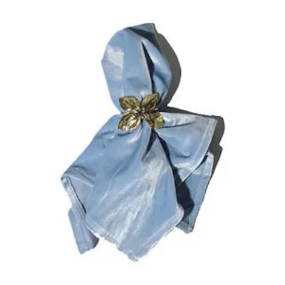 Салфетка голубая, бархат