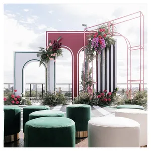 Пуф Цилиндр Золотой обод, изумрудный велюр - Фото 2