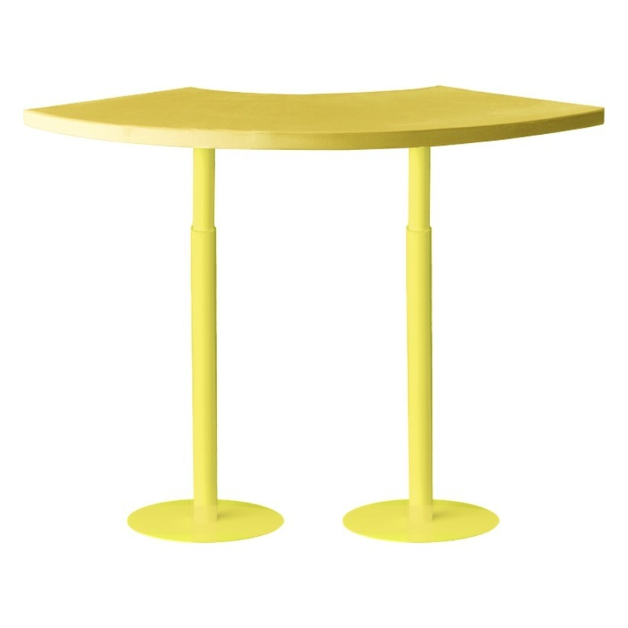 Стол коктейльный Твист Змейка С, Лимонный капкейк + Желтая субмарина (телескопическая нога) - Фото миниатюра 1