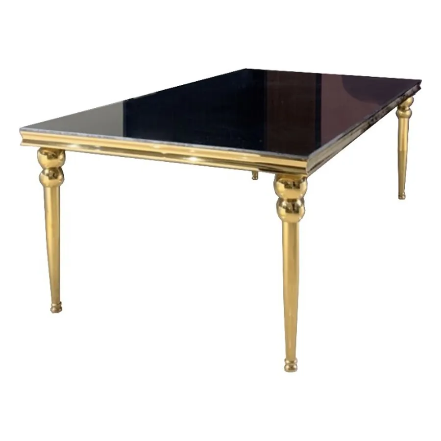 Прямоугольный стол Ректангл Золото-240, темное зеркало - Фото миниатюра 2