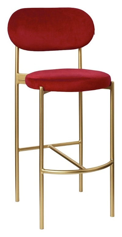 Стул барный Модерн Комфи Малиново-красный;  (любой цвет каркаса)