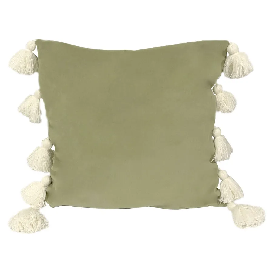 Подушка декоративная Зеленые Кисточки - Фото миниатюра 1