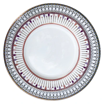 Сет тарелок Паттерн Розовый С и Паттерн Черный М