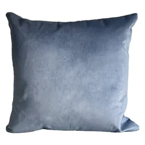 Подушка декоративная серо-голубая