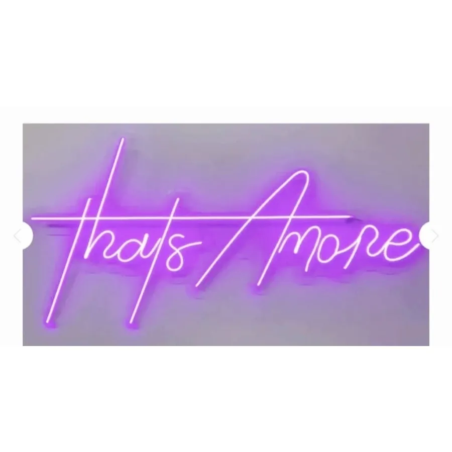 Неоновая надпись "Затс Амор", розовая - Фото миниатюра 2