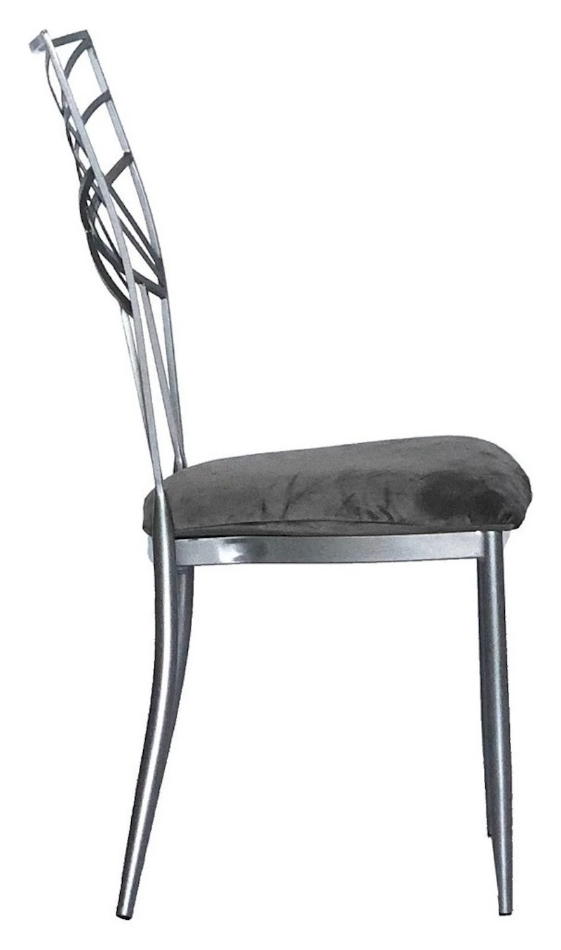 Стул Хамелеон, серебряный (велюр), серый