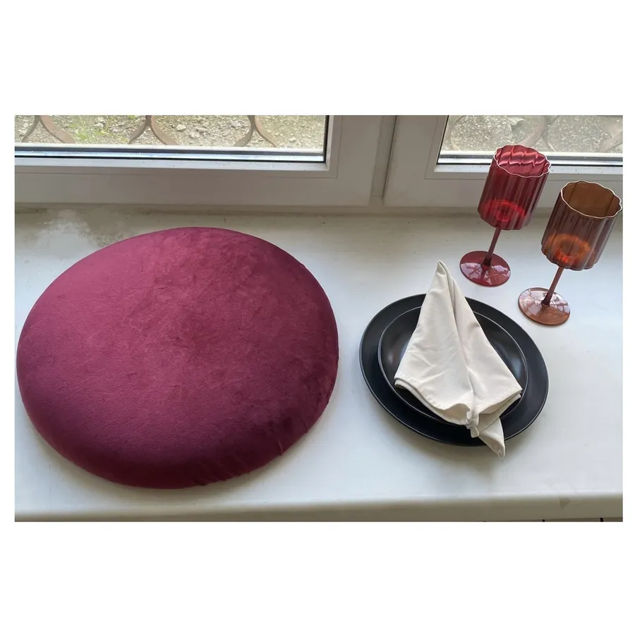 Стул Ле Солей, велюр, бордовый - Фото миниатюра 4