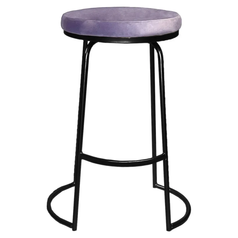 Стул барный Модерн Сэддл Нежная орхидея (любой оттенок каркаса) - Фото миниатюра 3