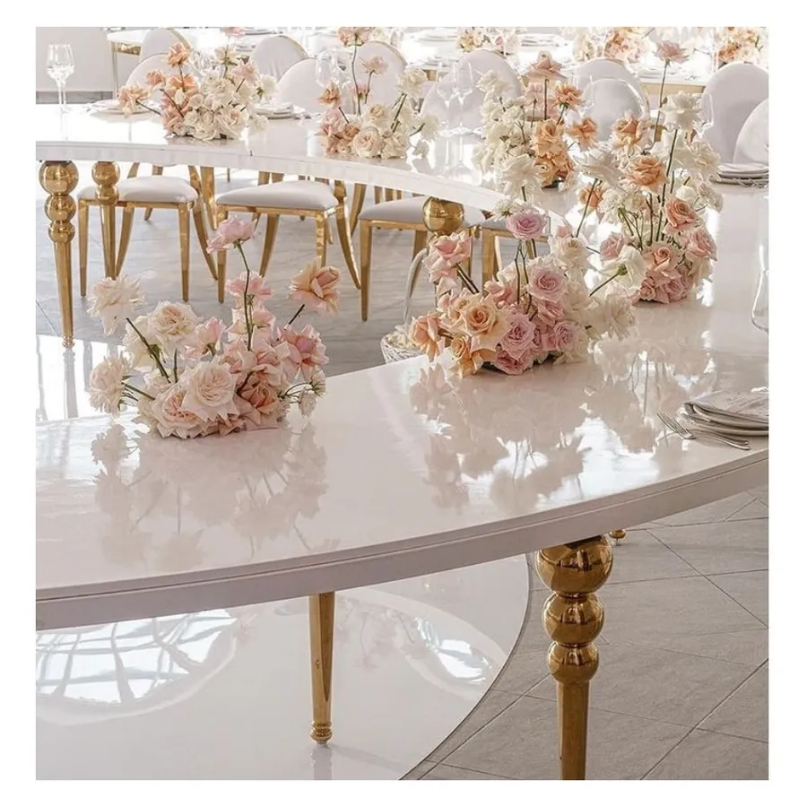 Стол-змейка Серпент Гигант, 1 модуль (золото/серебро) - Фото миниатюра 4