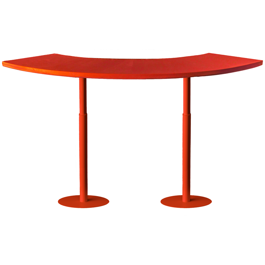 Стол коктейльный Твист Змейка М, Красный бархат + Малиново-красный (телескопическая нога) - Фото миниатюра 1