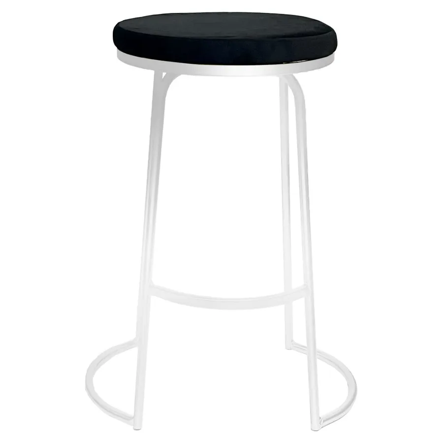 Стул барный Модерн Сэддл Черная ночь (любой оттенок каркаса) - Фото миниатюра 4