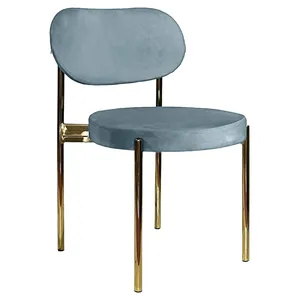 Стул Модерн Золото, серо-голубой