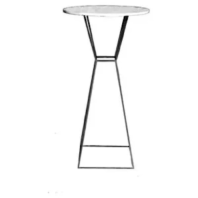 Коктейльный столик Песочные Часы Черный с круглой столешницей - изображение 1