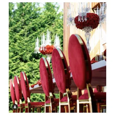 Стул Вашингтон Золото, велюр малиново-красный - изображение 4