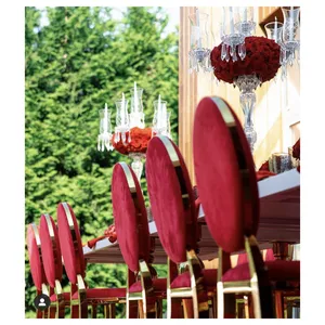 Стул Вашингтон Золото, велюр малиново-красный - Фото 4