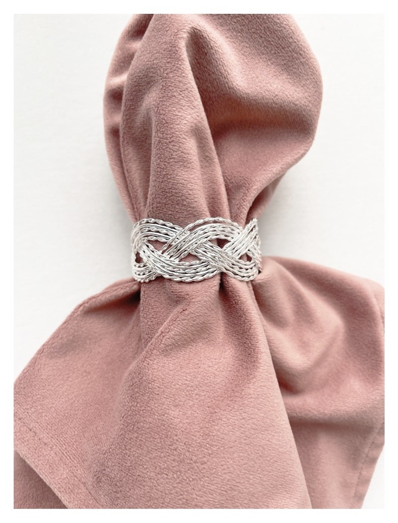 Кольцо для салфетки Кучеряшка Серебро