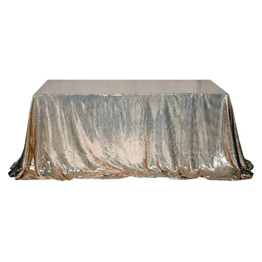 Скатерть с пайетками, прямоугольная, шампань - Фото миниатюра 2