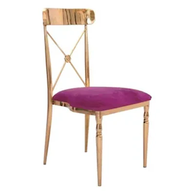 Стул Адлер, велюр, фуксия