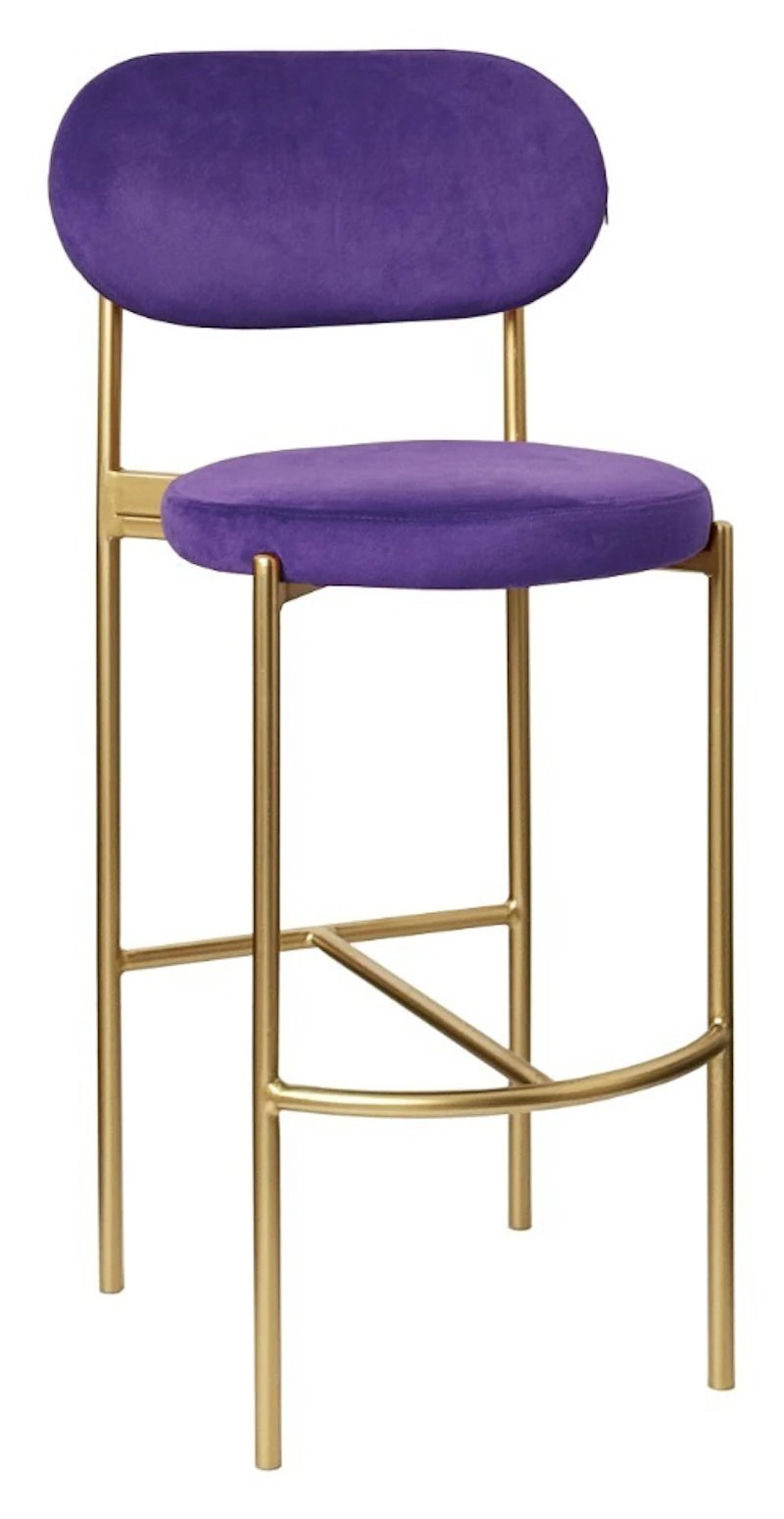 Стул барный Модерн Комфи Таинственный фиолетовый  (любой цвет каркаса)