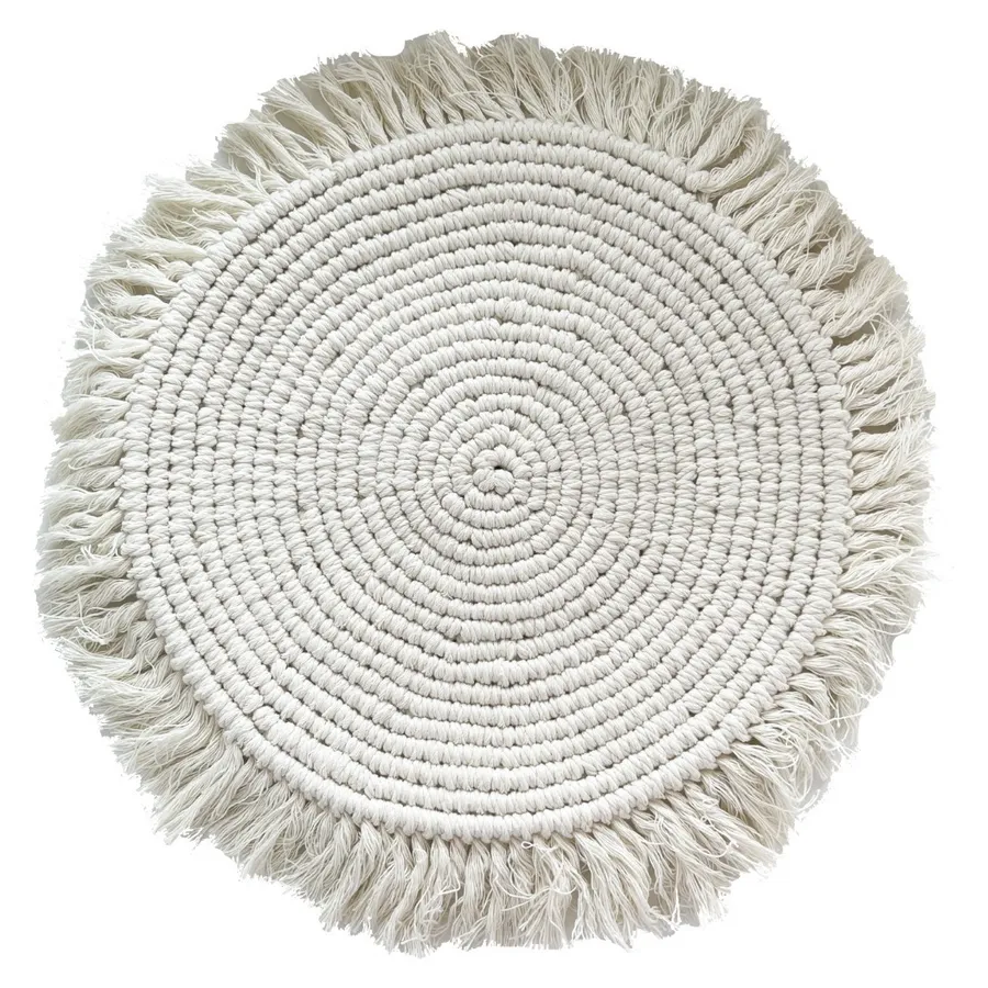 Подтарельник плетеный Макраме - Фото миниатюра 1