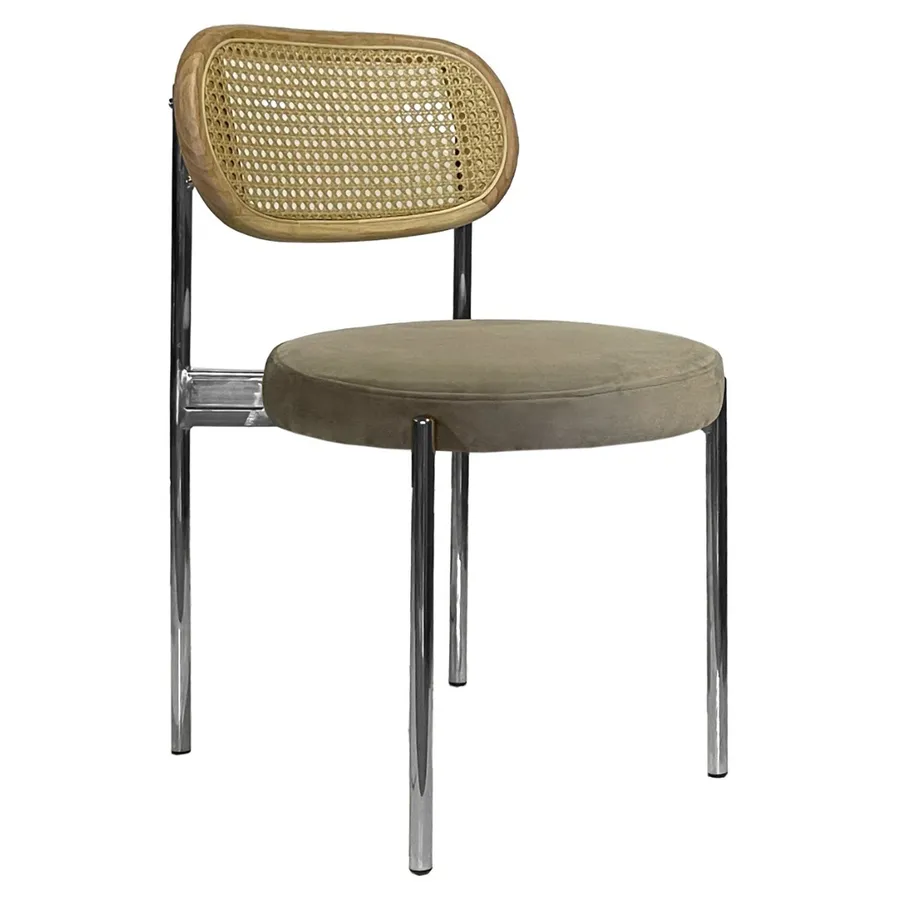 Стул Модерн Серебро, Натуральный ротанг + Коко - Фото миниатюра 1