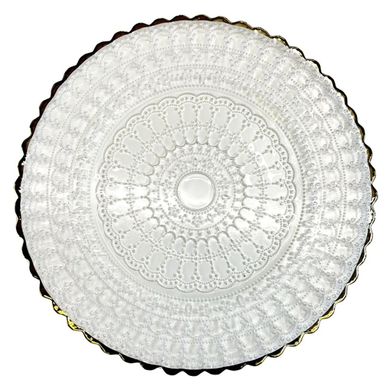 Сервировочная тарелка Кружево Золото