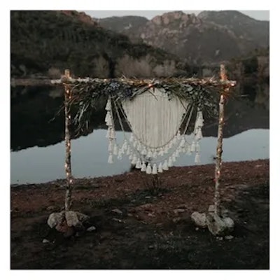 Панно декоративное из макраме Бохо с Бусинами - изображение 4