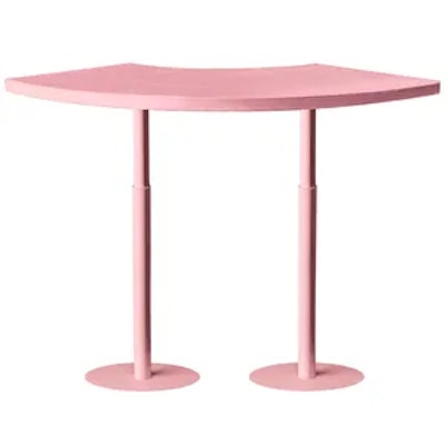 Стол коктейльный Твист Змейка С, Розовая помада + Куколка (телескопические ноги)