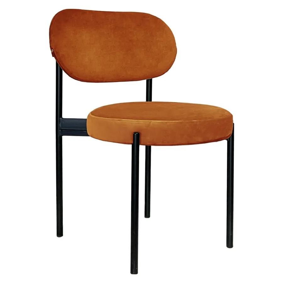 Стул Модерн Черный, Терракотовый - Фото миниатюра 1