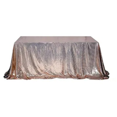 Скатерть с пайетками, прямоугльная, розовое золото - изображение 2