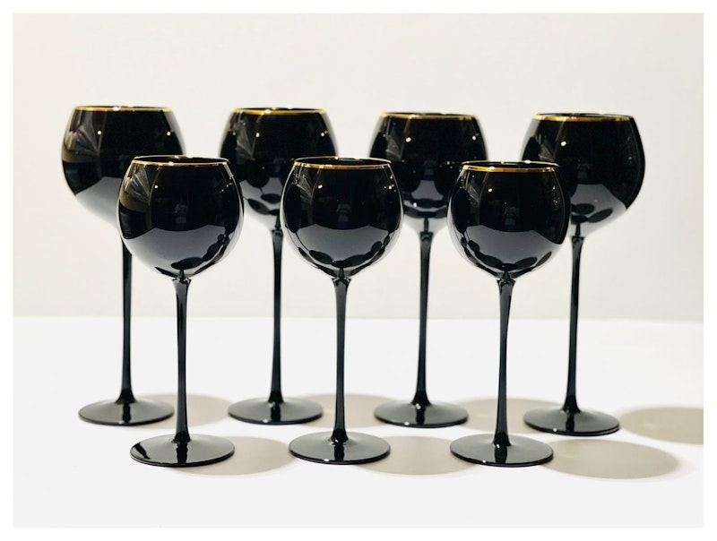 Бокал Сирен Л нуар с золотой каймой