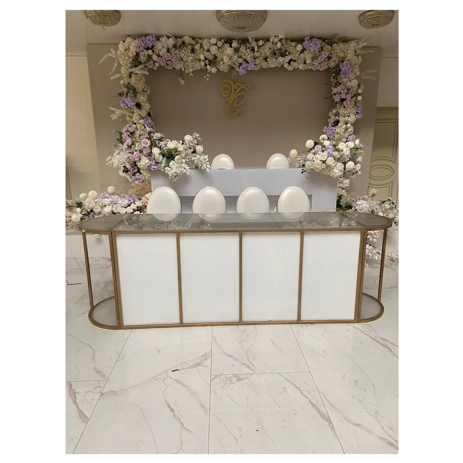 Стол-президиум Наутилус Ректангл + Хафмун с матовым стеклом - Фото миниатюра 3