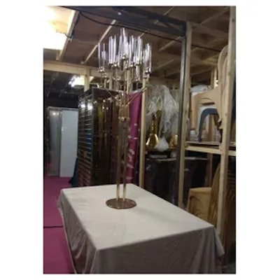 Канделябр золотой со стеклянными колбами Харизма (13 стоек) - изображение 3