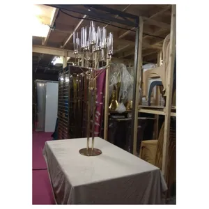 Канделябр золотой со стеклянными колбами Харизма (13 стоек) - Фото 3