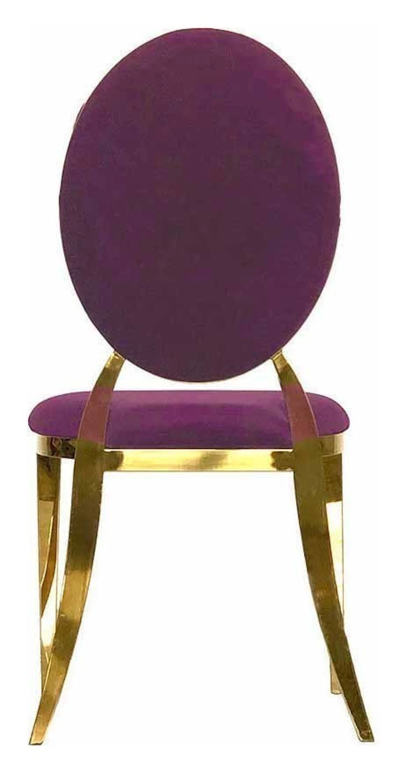 Стул Вашингтон Золото, велюр сливовый