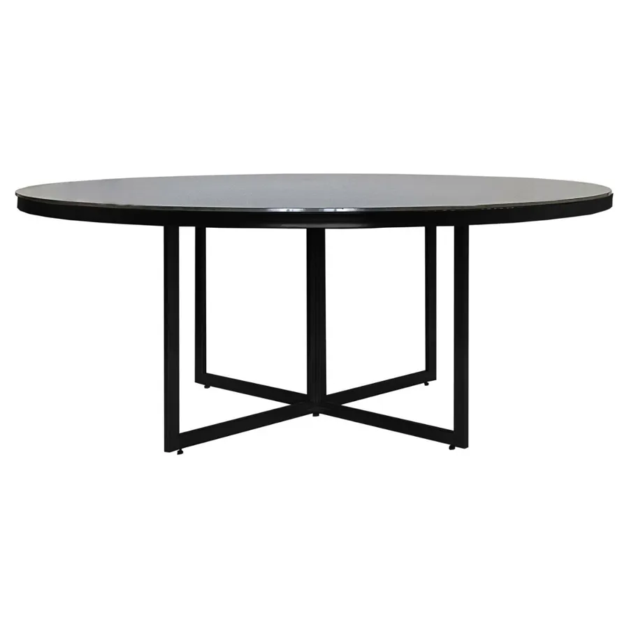 Стол Корнерс круглый, зеркальный + перекрас металла в любой цвет - Фото миниатюра 2