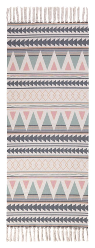 Коврик декоративный Бохо Мятно-Розовый